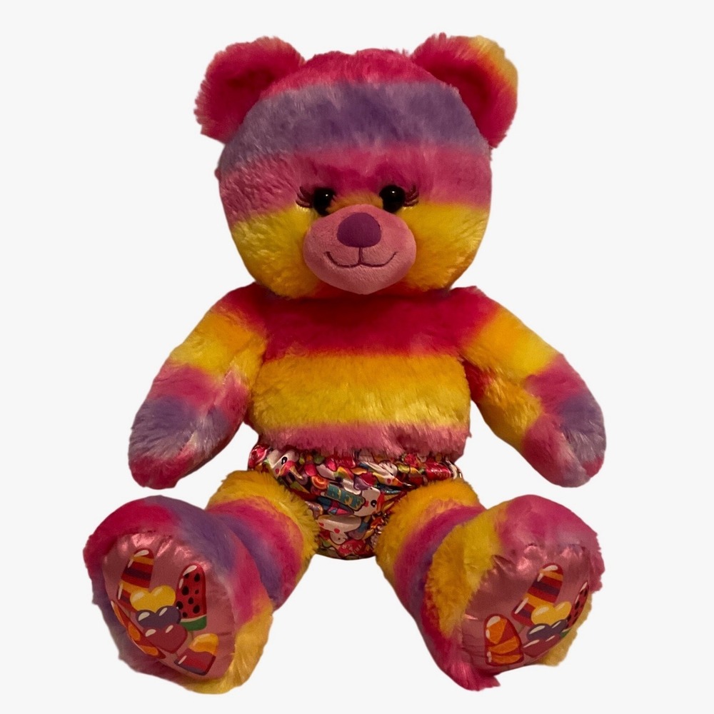 Build A Bear Tropical Popsicle Plush‎ 16 Inch Neon Color Rainbow Stripe 2019